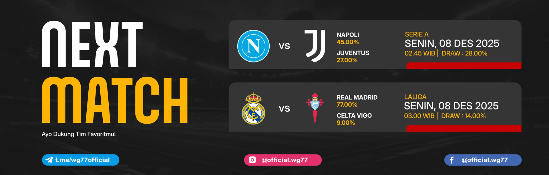 JADWAL BOLA 08 DESEMBER 2025