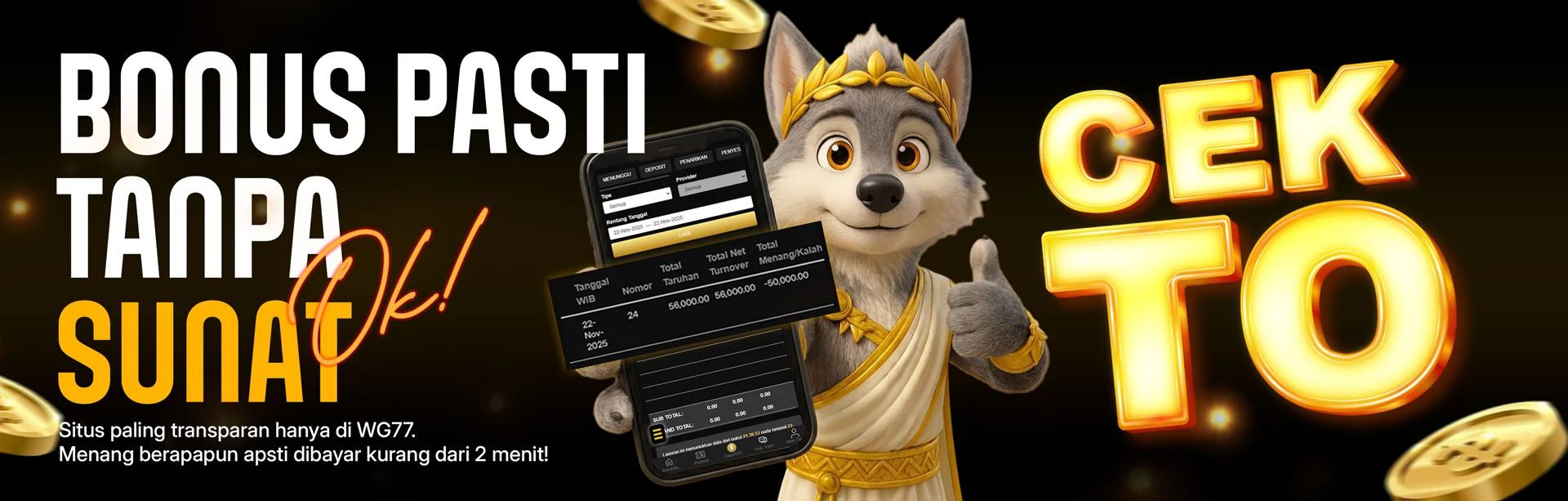 BONUS PASTI TANPA SUNAT