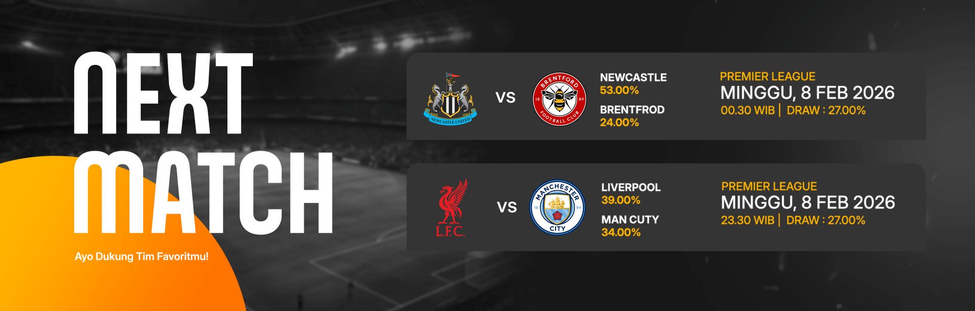 JADWAL BOLA 08 FEBRUARI 2026