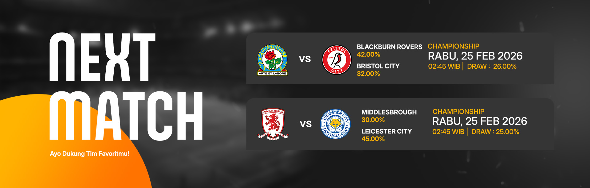 JADWAL BOLA 25 FEBRUARI 2026