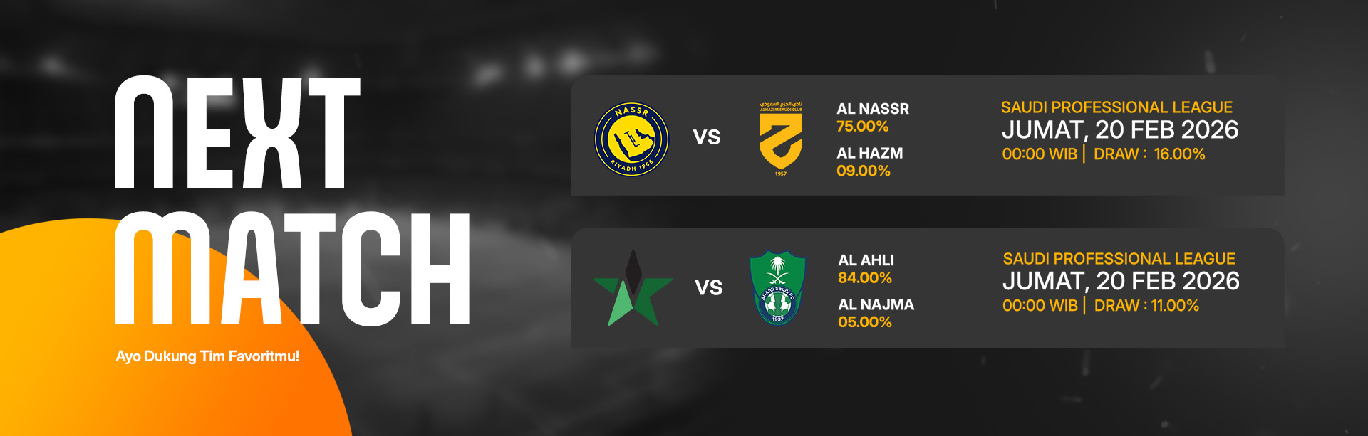 JADWAL BOLA 20 FEBRUARI 2026