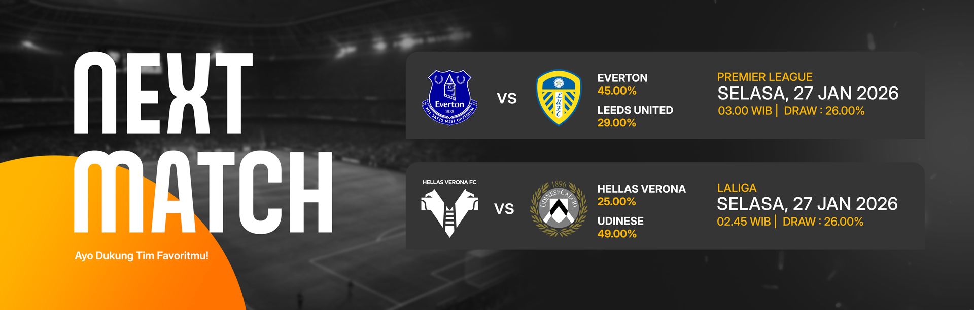 JADWAL BOLA 27 JANUARI 2026