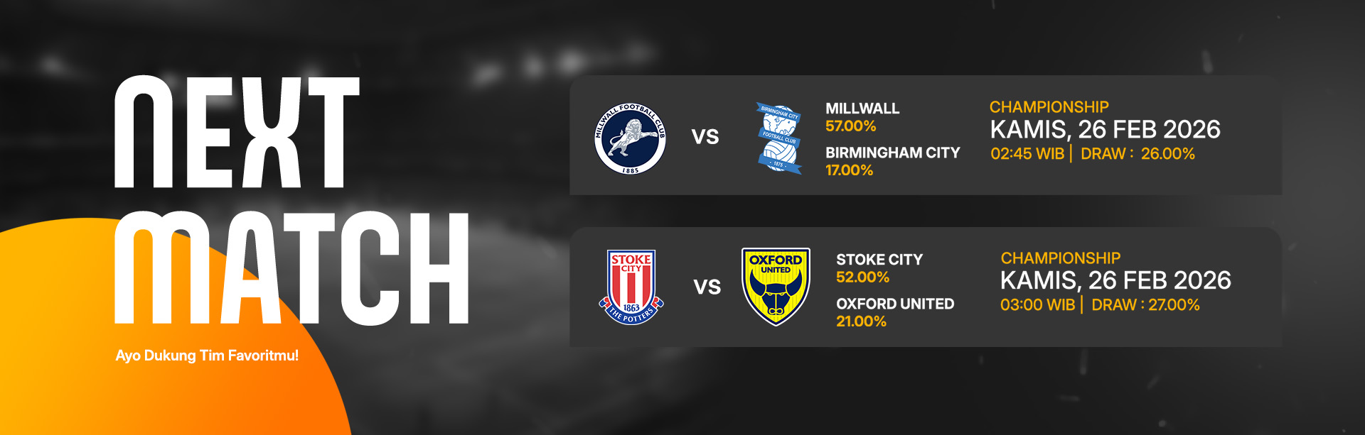 JADWAL BOLA 26 FEBRUARI 2026