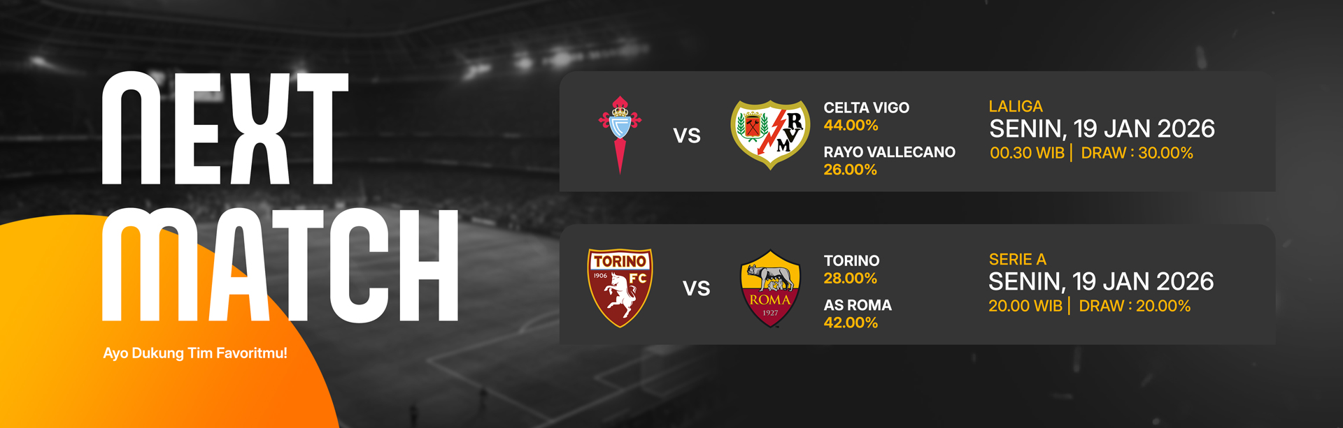 JADWAL BOLA 19 JANUARI 2026