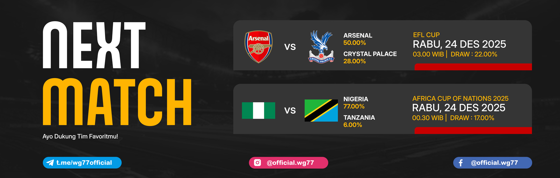 JADWAL BOLA 24 DESEMBER 2025