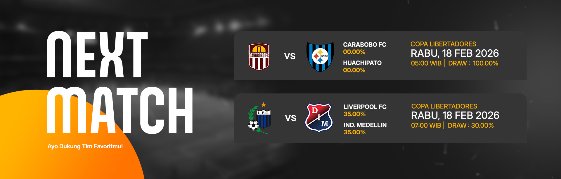 JADWAL BOLA 18 FEBRUARI 2026