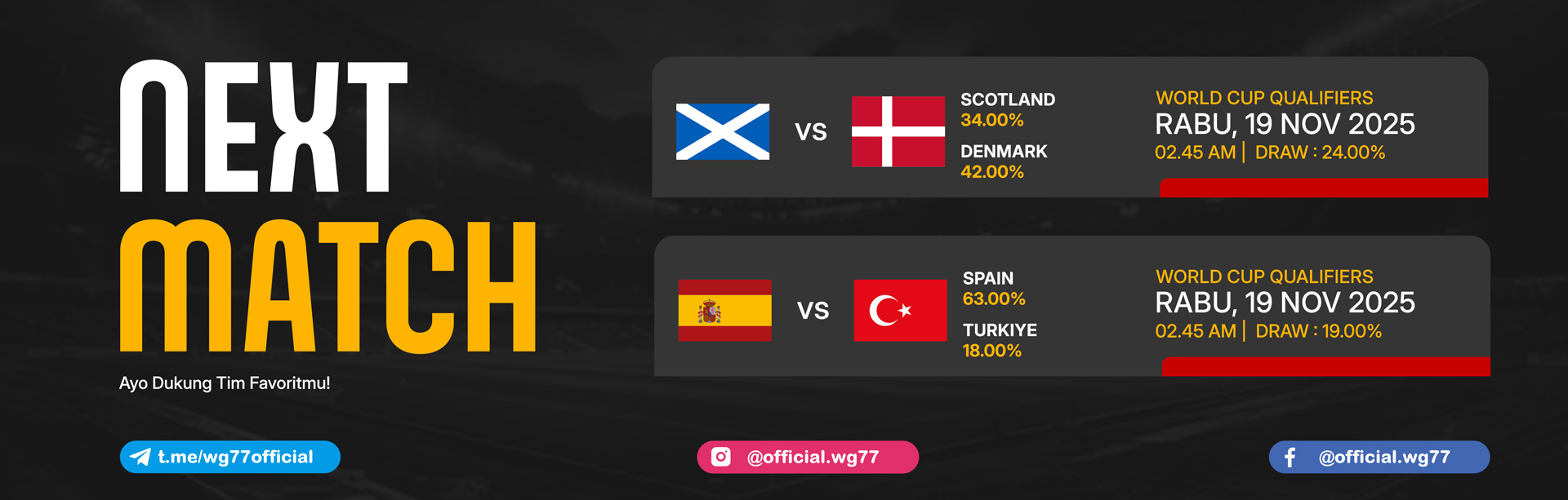 JADWAL BOLA 19 NOVEMBER 2025