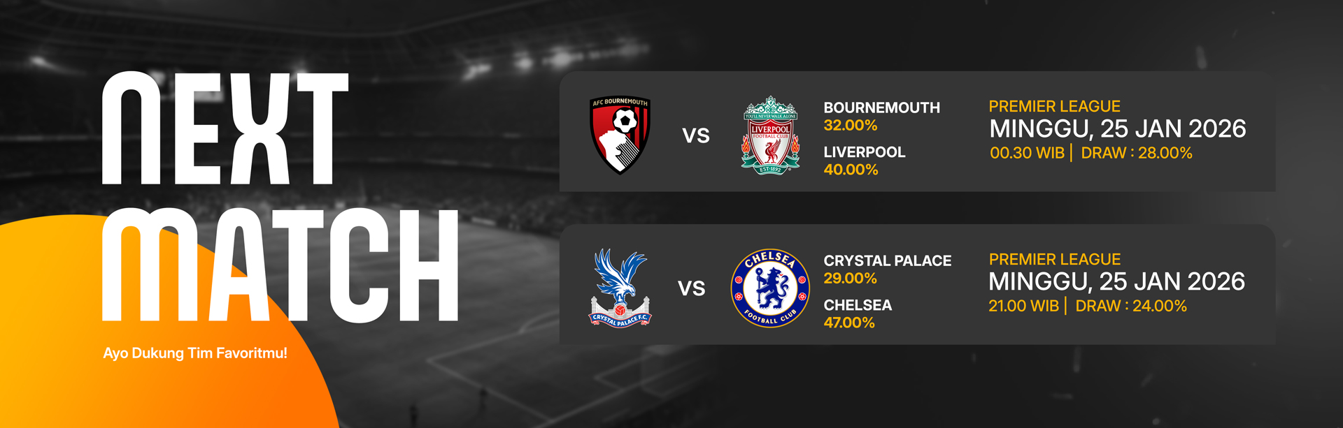 JADWAL BOLA 25 JANUARI 2026