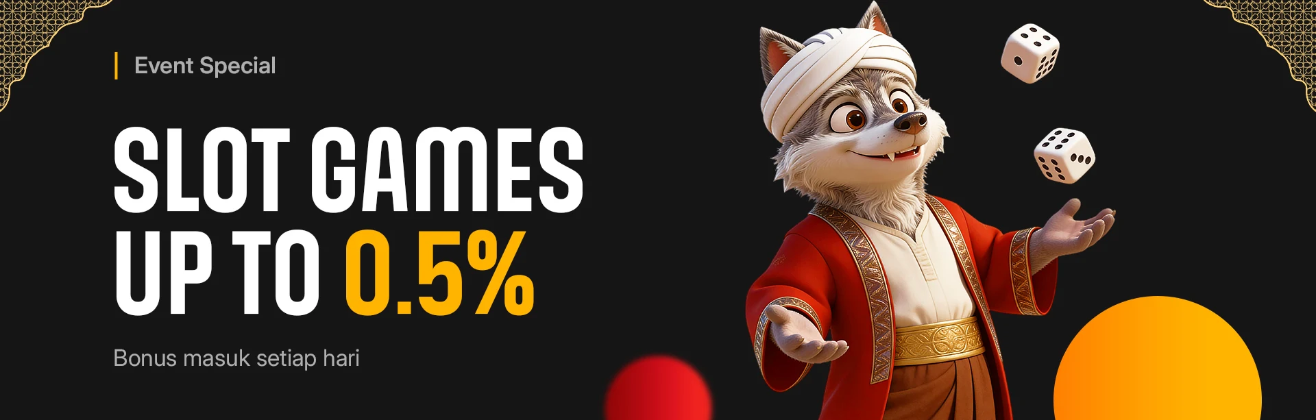 ROLLINGAN SLOT HARIAN 0.5%