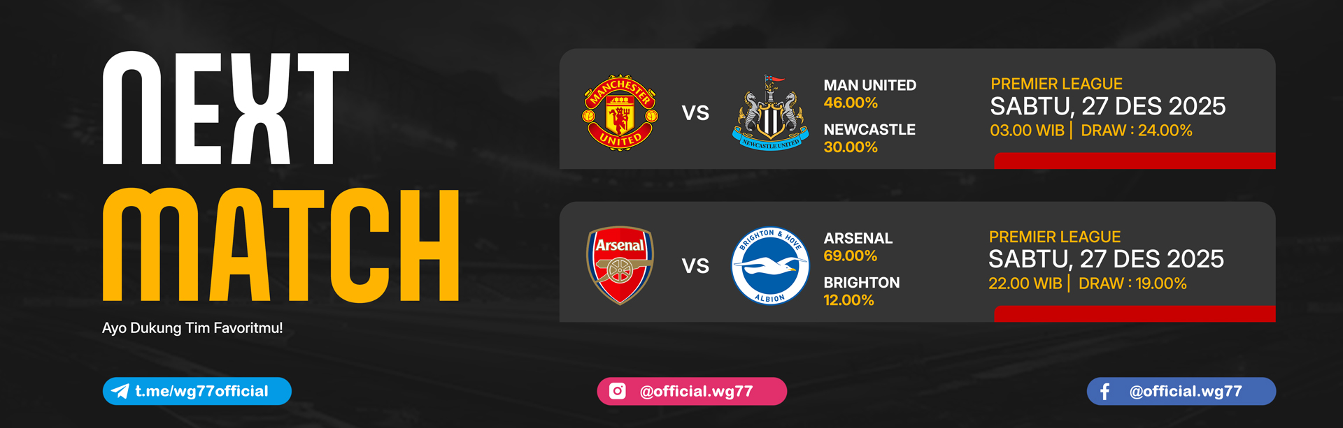 JADWAL BOLA 27 DESEMBER 2025