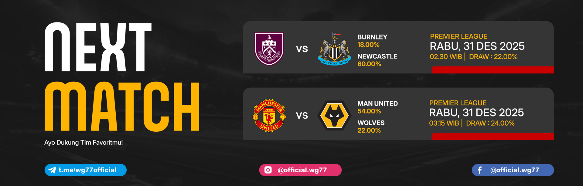 JADWAL BOLA 31 DESEMBER 2025