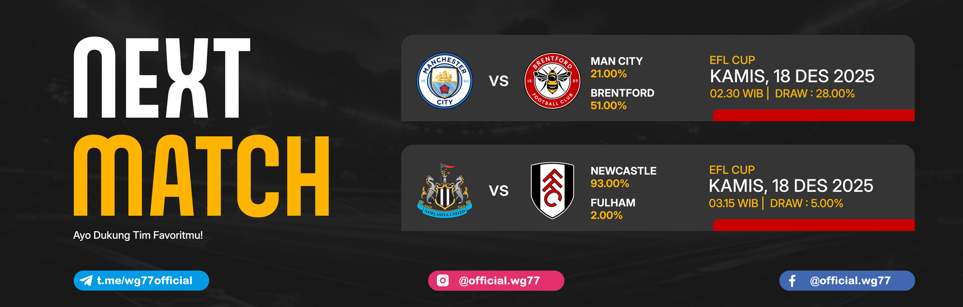 JADWAL BOLA 18 DESEMBER 2025