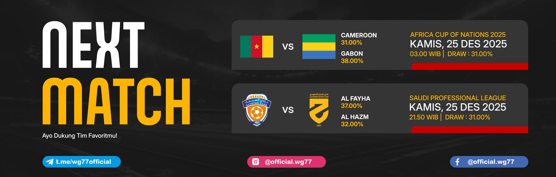 JADWAL BOLA 25 DESEMBER 2025