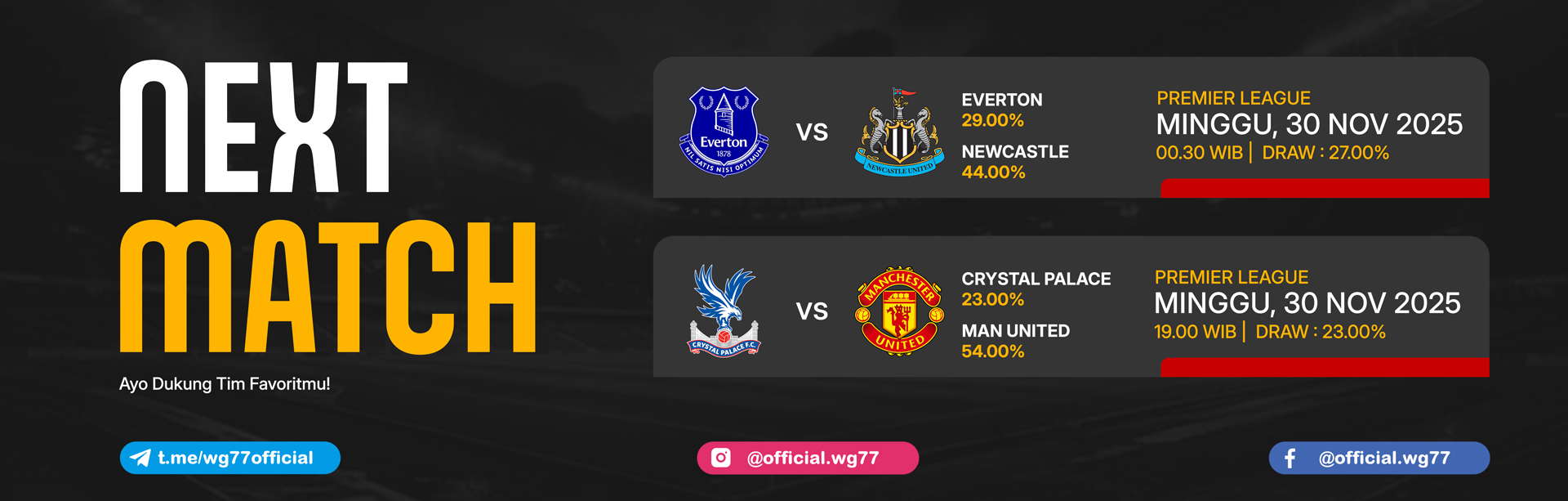 JADWAL BOLA 30 NOVEMBER 2025