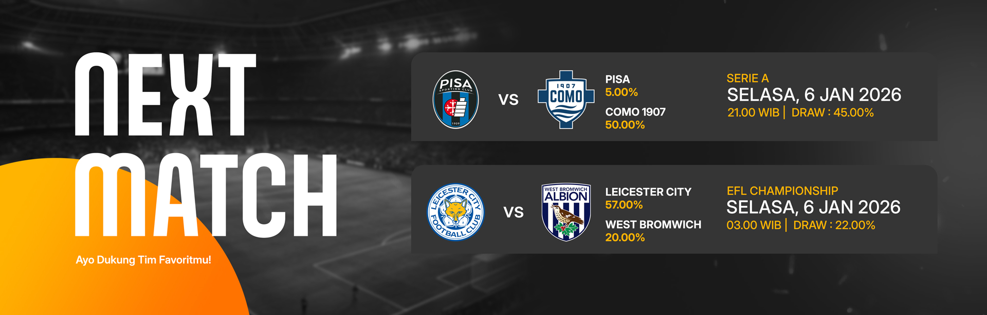 JADWAL BOLA 06 JANUARI 2026