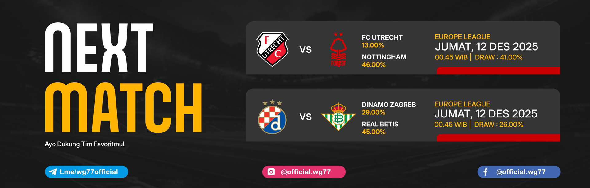 JADWAL BOLA 12 DESEMBER 2025