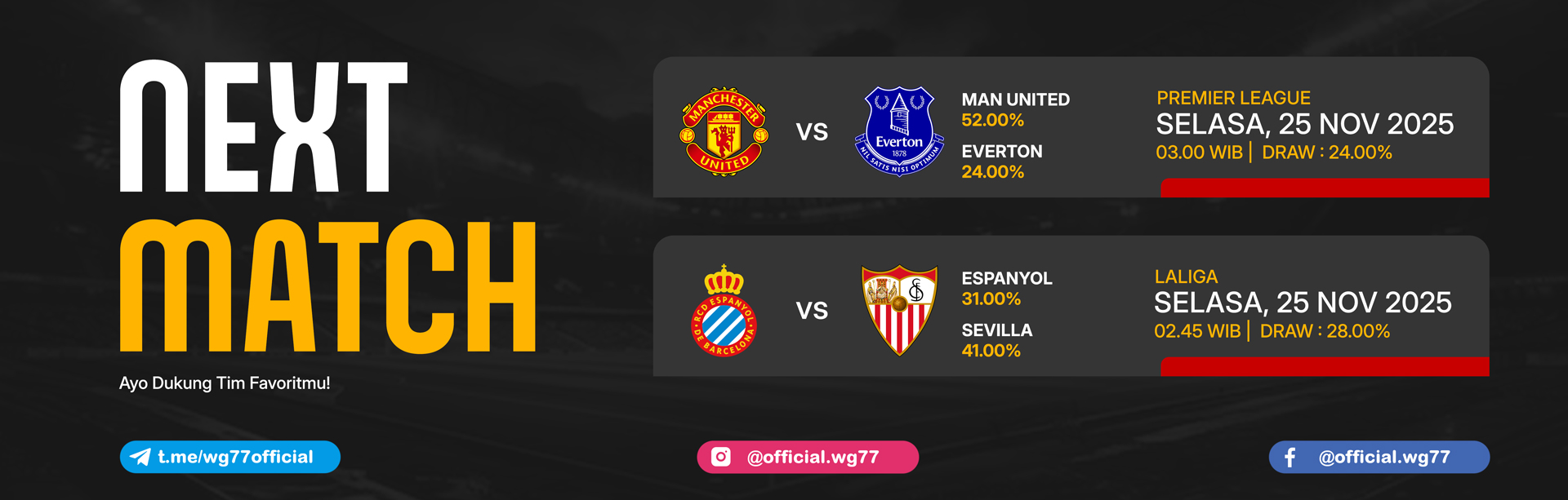 JADWAL BOLA 25 NOVEMBER 2025