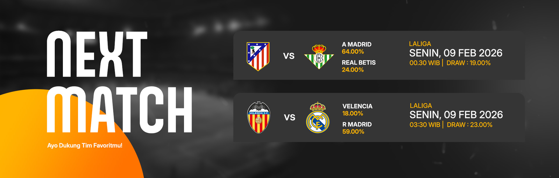 JADWAL BOLA 09 FEBRUARI 2026