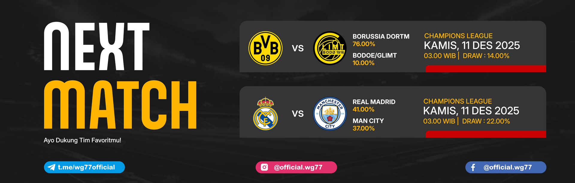 JADWAL BOLA 11 DESEMBER 2025