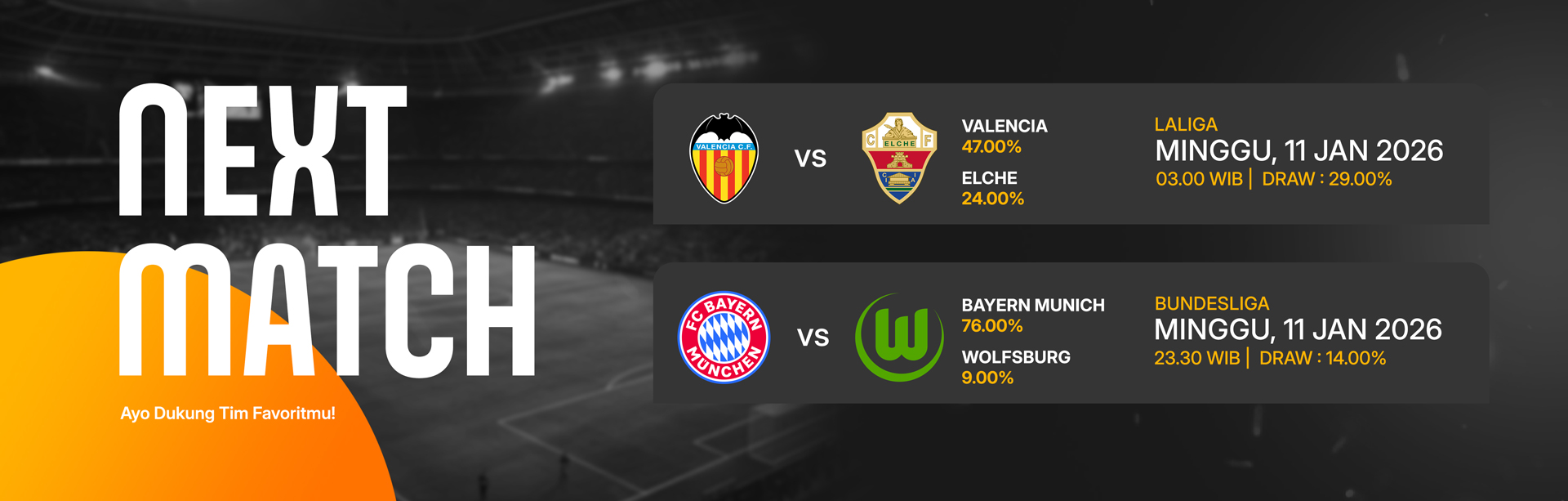 JADWAL BOLA 11 JANUARI 2026