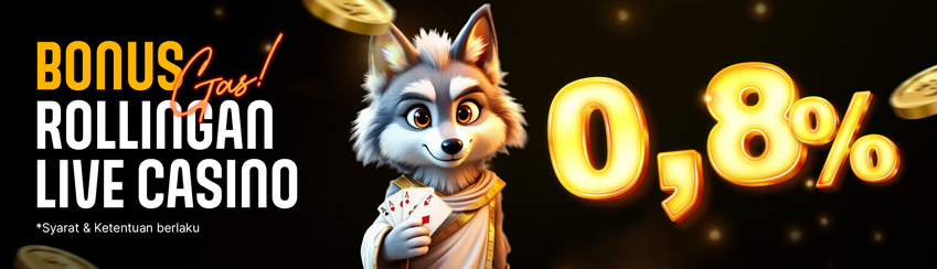 ROLLINGAN CASINO MINGGUAN 0,8%